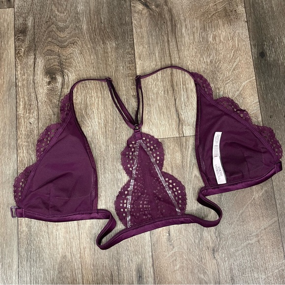 Victoria’s Secret Lace Front Close Racerback Lightly Lined Bralette Size Small - Picture 5 of 9